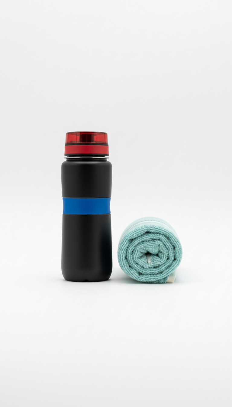 Branded Water Bottle and Towel Set