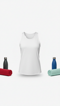 Glacier White Athletic Performance Tank Top