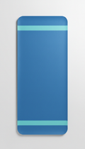 Electric Blue Yoga Mat with Aqua Banding